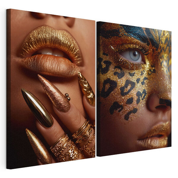 Tablou modular pe pânză Detalii elegante în culori intense