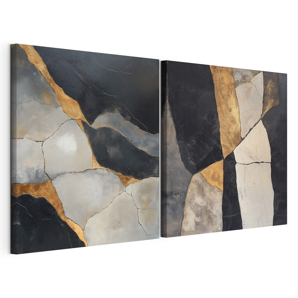 Abstract elegance in contrasting tones
