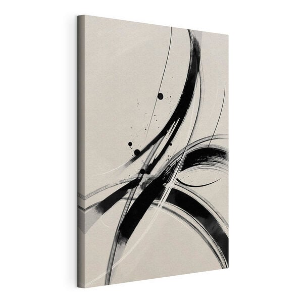 Black and white image of a swirly design