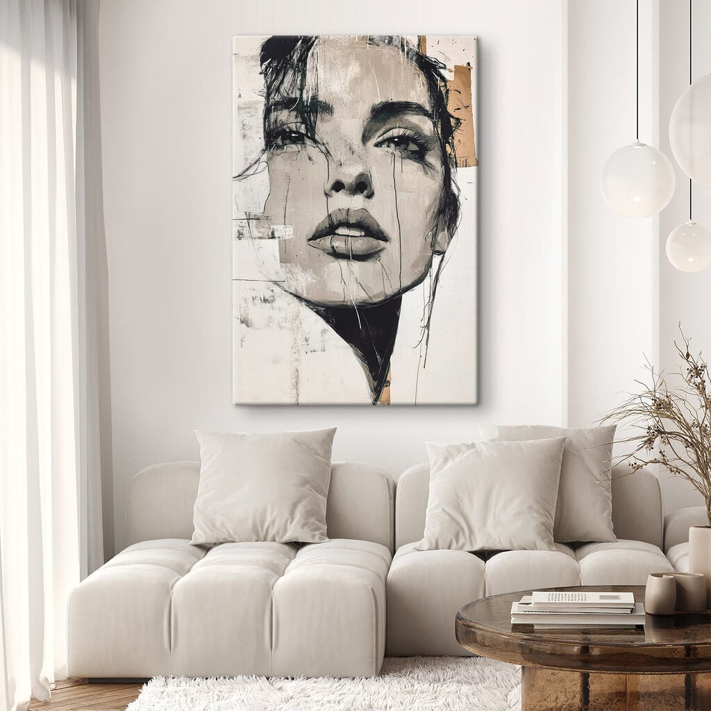 Painting of a woman's face