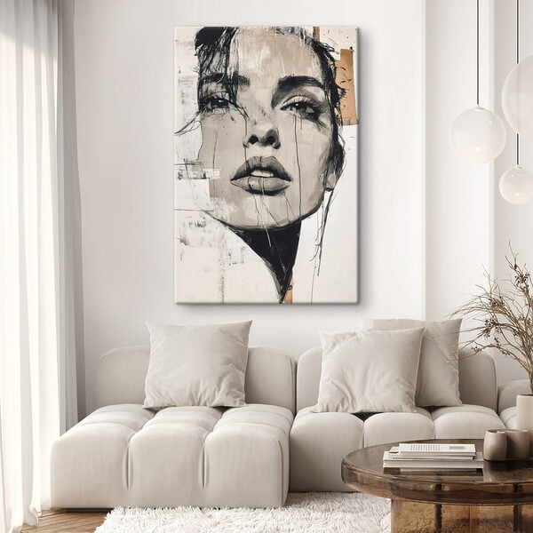 Painting of a woman's face