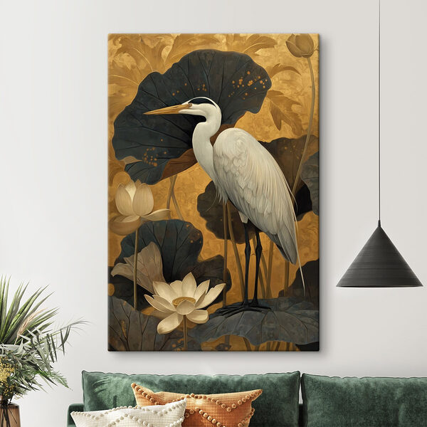 Tablouri Tablouri Tablou cu o pasăre albă (SKU: s46148)