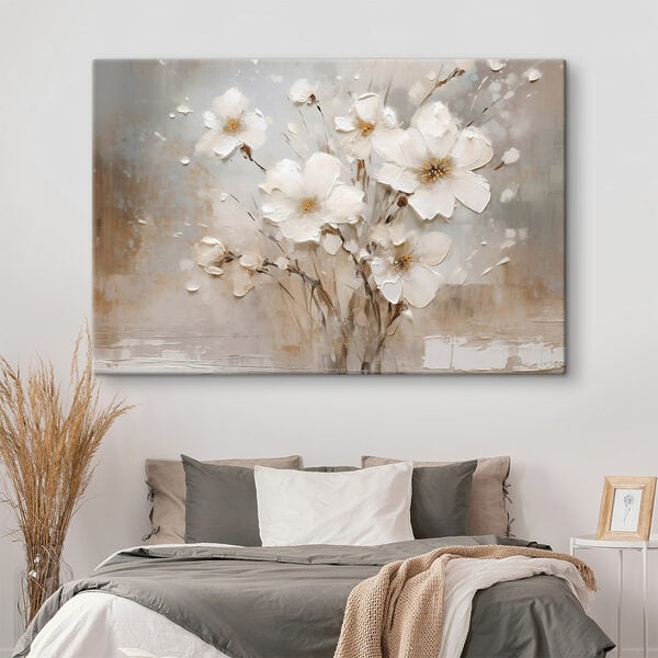 Tablouri Tablouri Tablou cu flori albe (SKU: s46254)