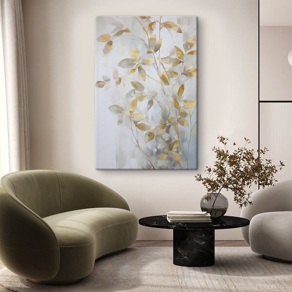 Painting of a branch with leaves