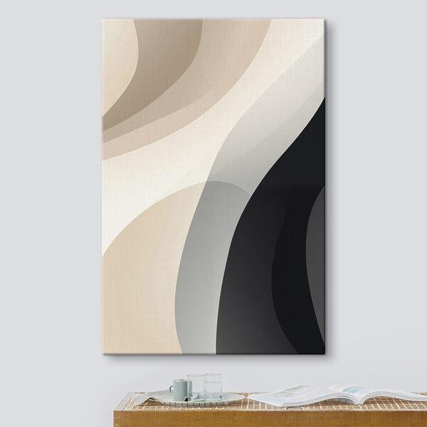 Flowing shapes in neutral tones