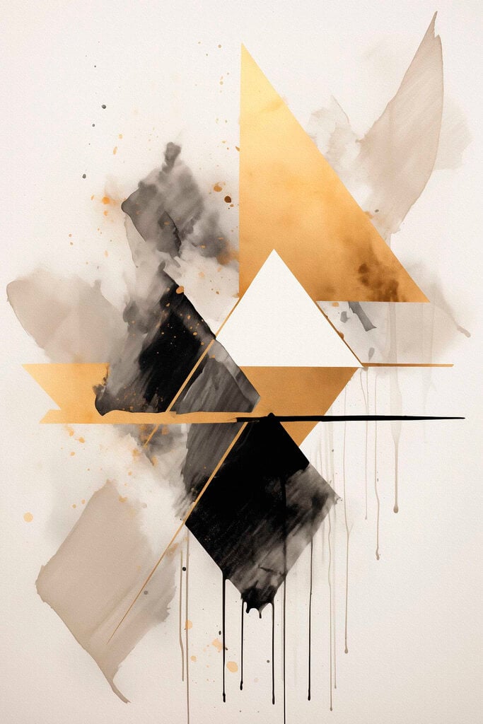 Painting of triangles and lines