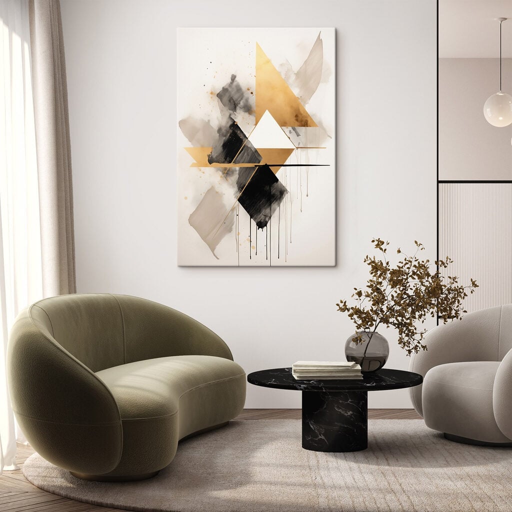 Painting of triangles and lines