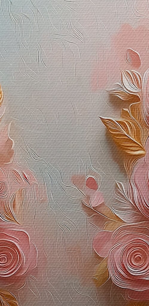 Pink and white wings with flowers