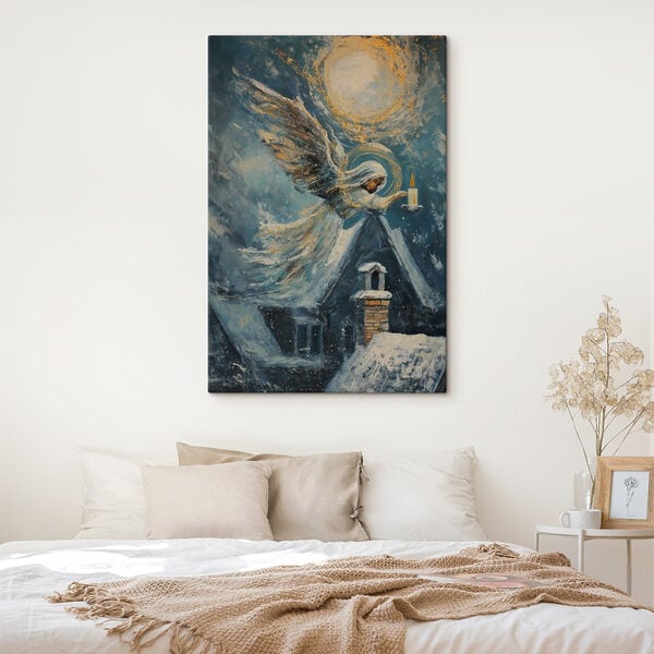 Painting of a woman holding a candle