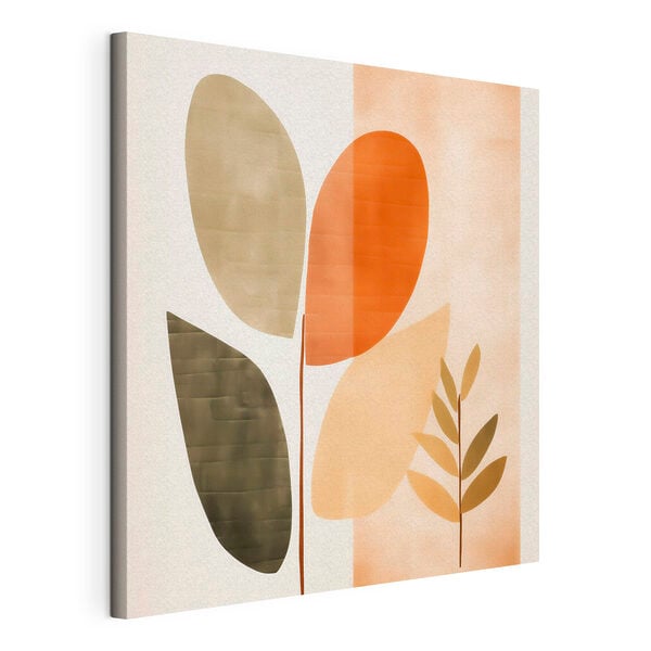 Painting of leaves and a plant
