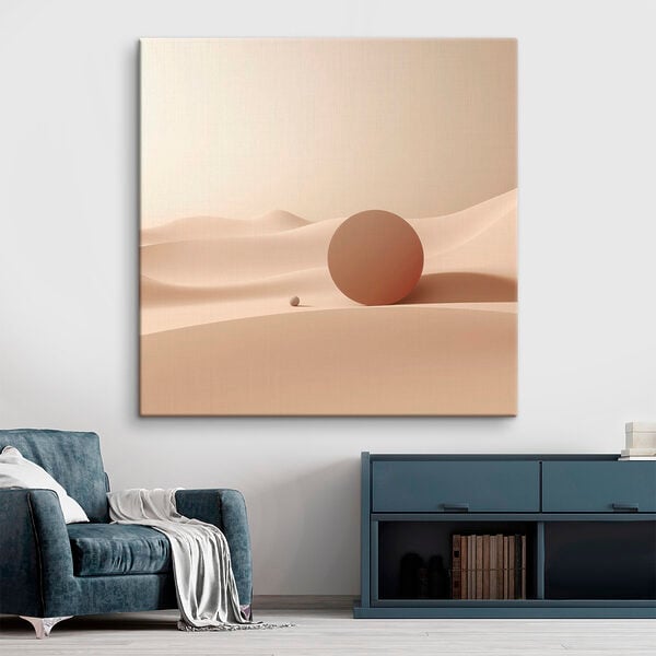 Ball and a ball in a desert