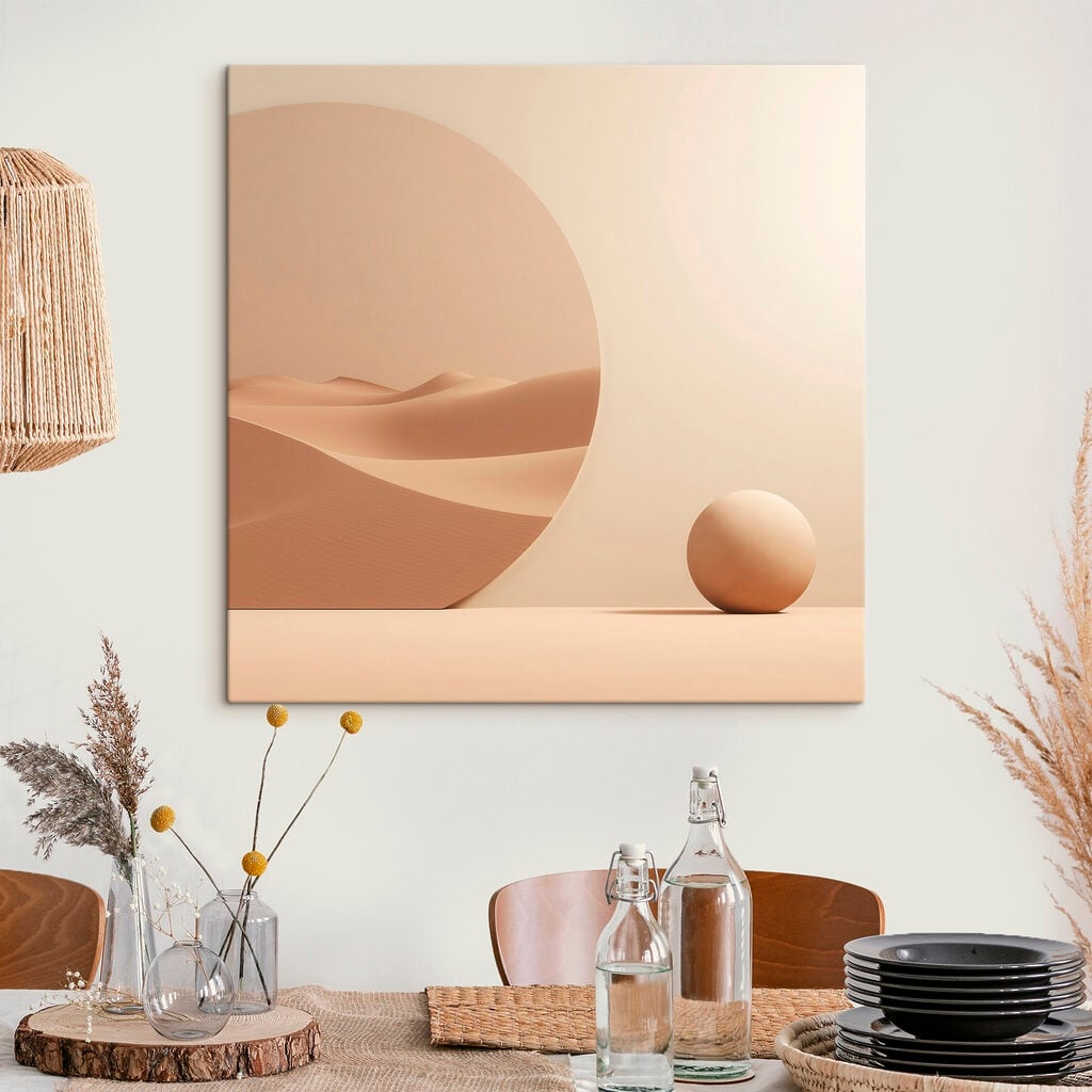 Round object next to a mirror