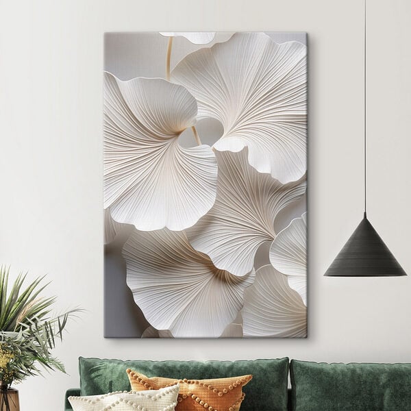 Group of white leaves