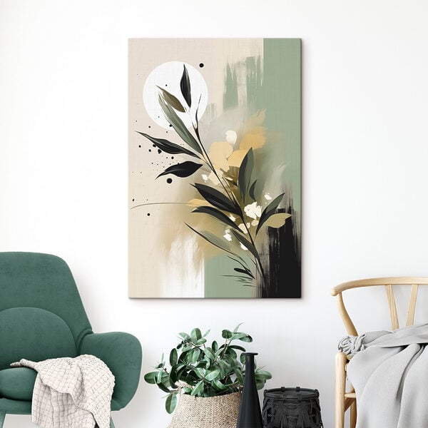 Painting of a plant with leaves