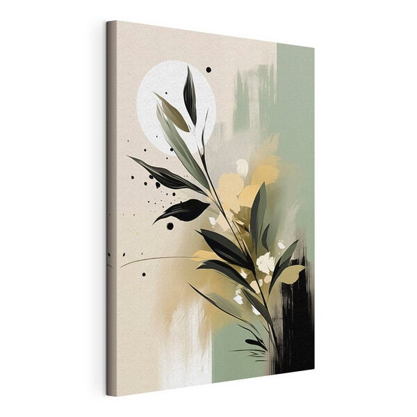 Painting of a plant with leaves