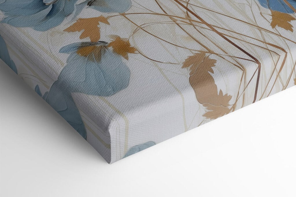 Painting of flowers on a white background