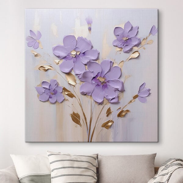 Tablouri Tablouri Pictură cu flori pe un perete (SKU: s46827)