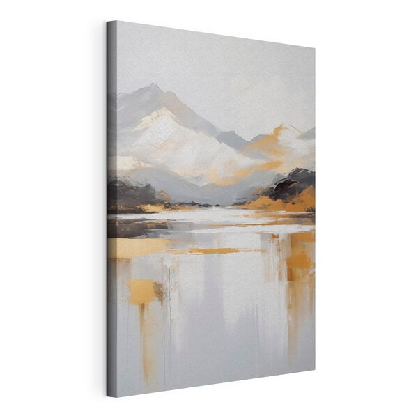 Painting of a mountain range