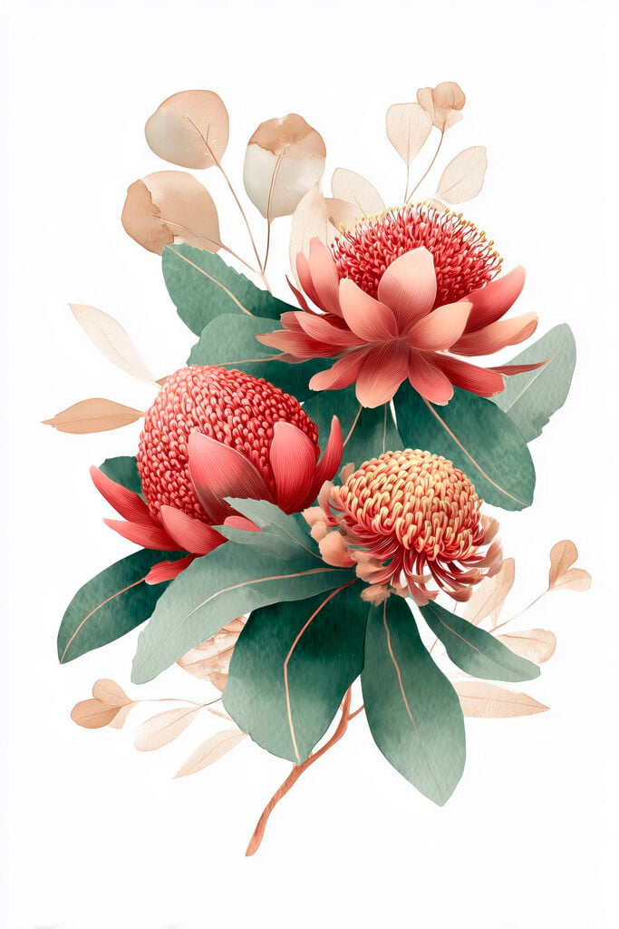 Vibrant blooms against a light background