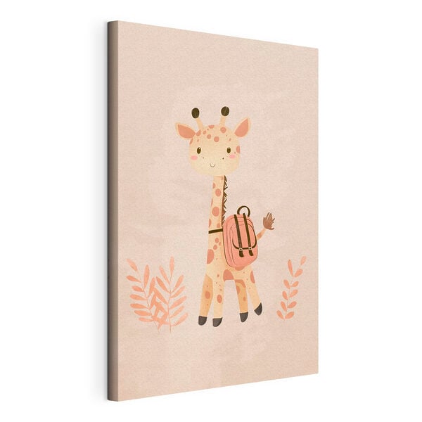 Giraffe with a backpack