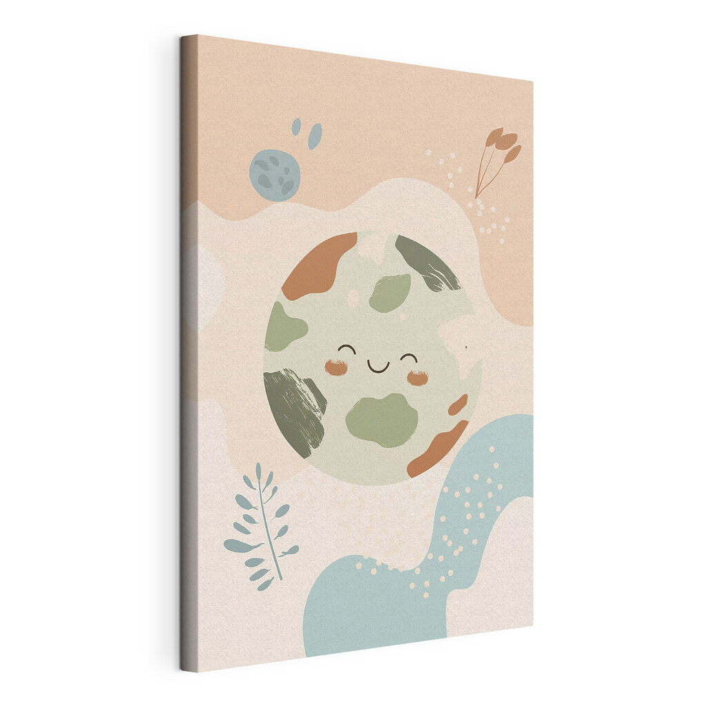 Cartoon of a planet