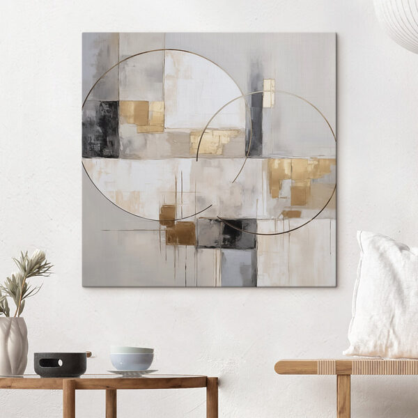 Tablouri Tablouri Cercuri abstracte în nuanțe discrete (SKU: s47148)
