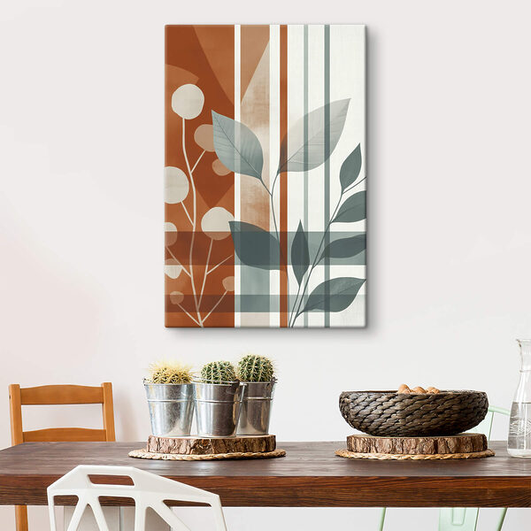 Tablouri Tablouri Joc artistic de frunze și linii (SKU: s47248)