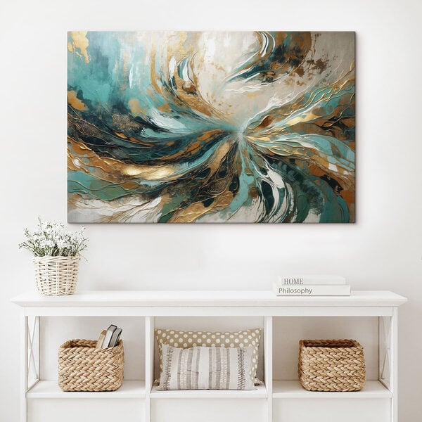 Dynamic swirls of color and texture