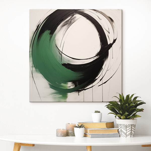 Tablouri Tablouri Cercul negru și verde (SKU: s47376)