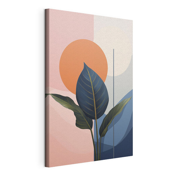 Leaf with a colorful background