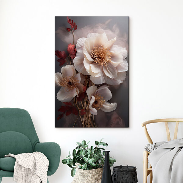 Tablouri - Motive florale elegante în nuanțe delicate