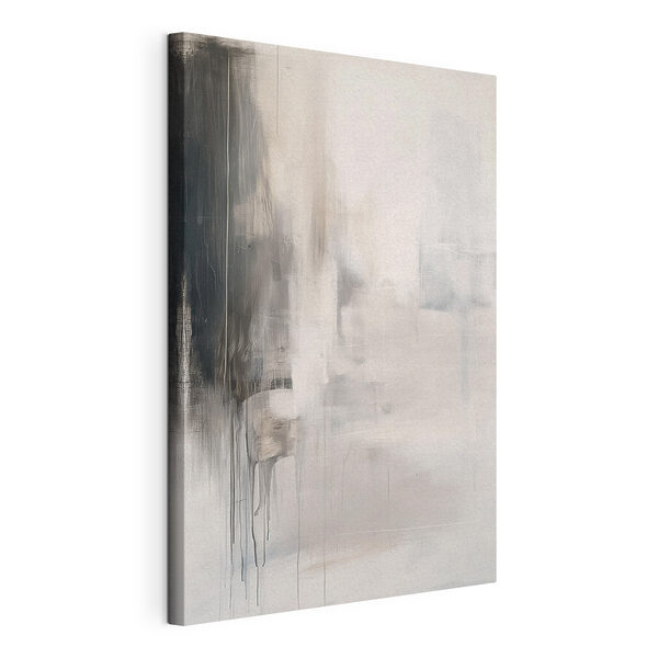 White and black abstract painting