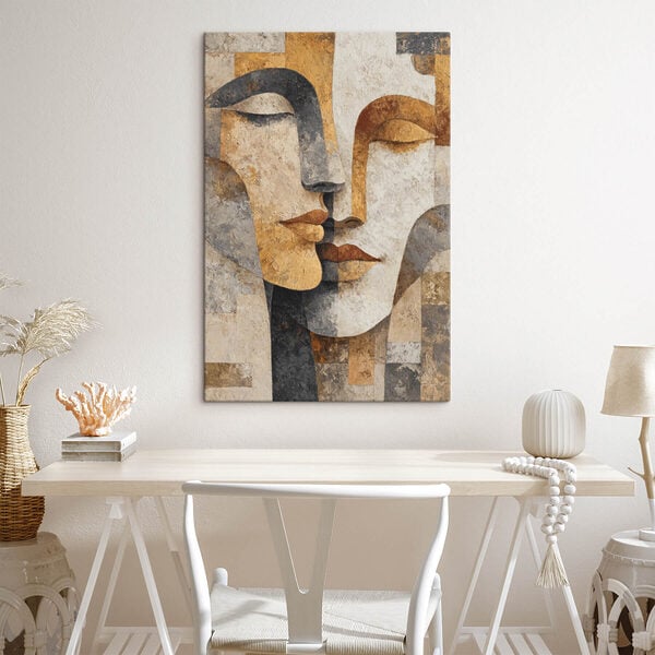 Painting of two faces