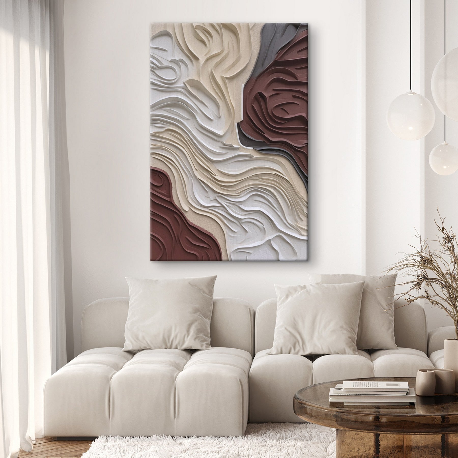 Flowing patterns in soft hues
