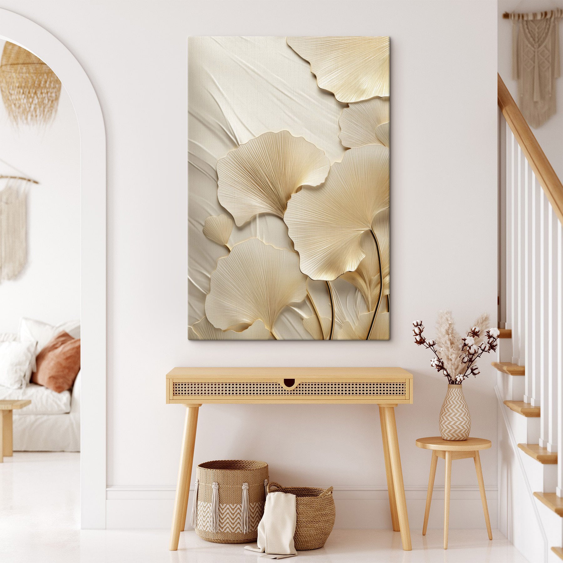 Elegant leaves against soft backdrop