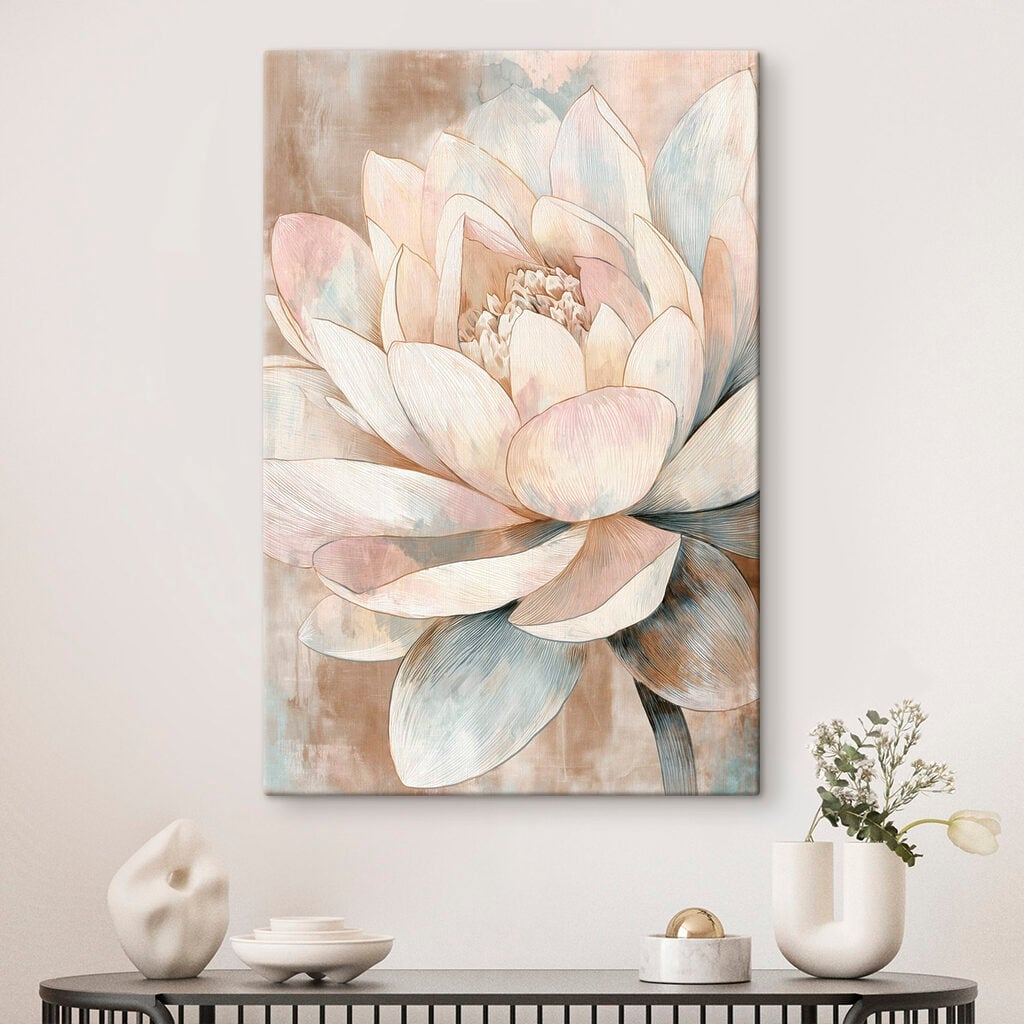 Elegant flower in soft pastel tones