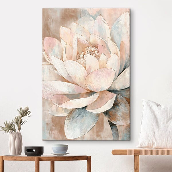 Elegant flower in soft pastel tones