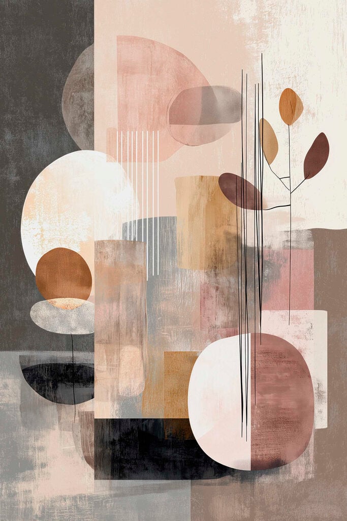 Painting of circles and squares
