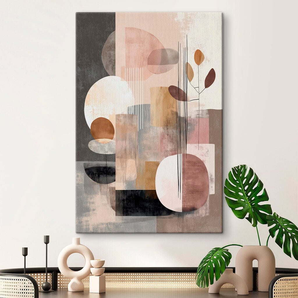 Painting of circles and squares