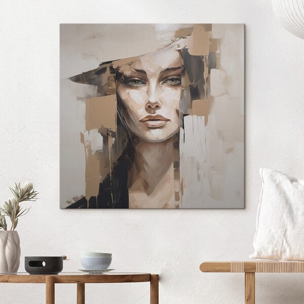Painting of a woman's face