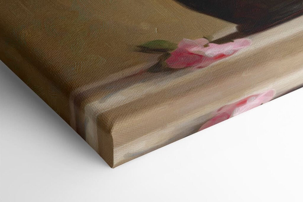 Vase with pink flowers