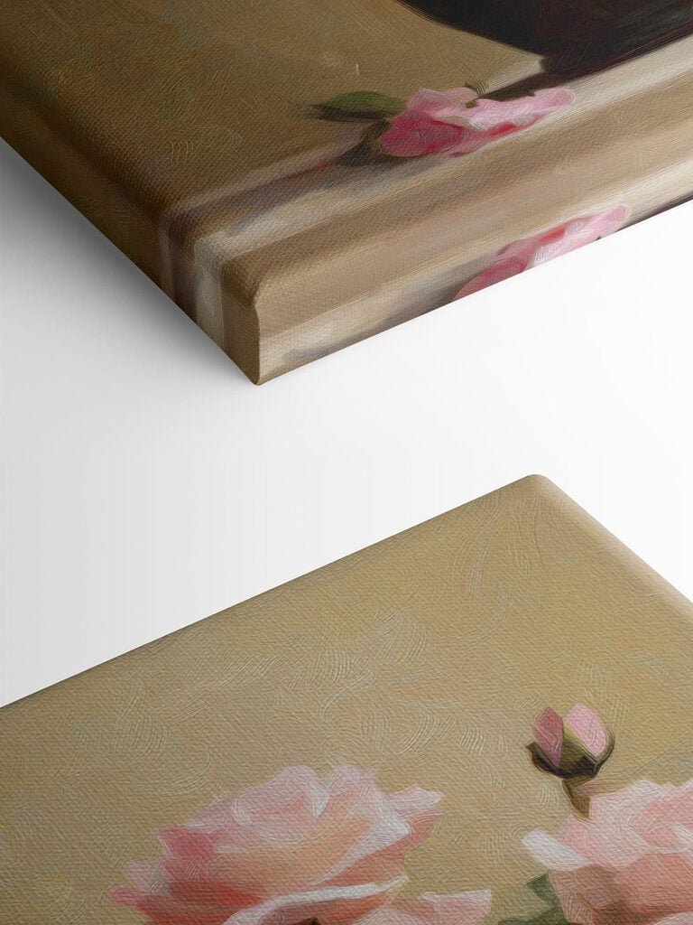 Vase with pink flowers
