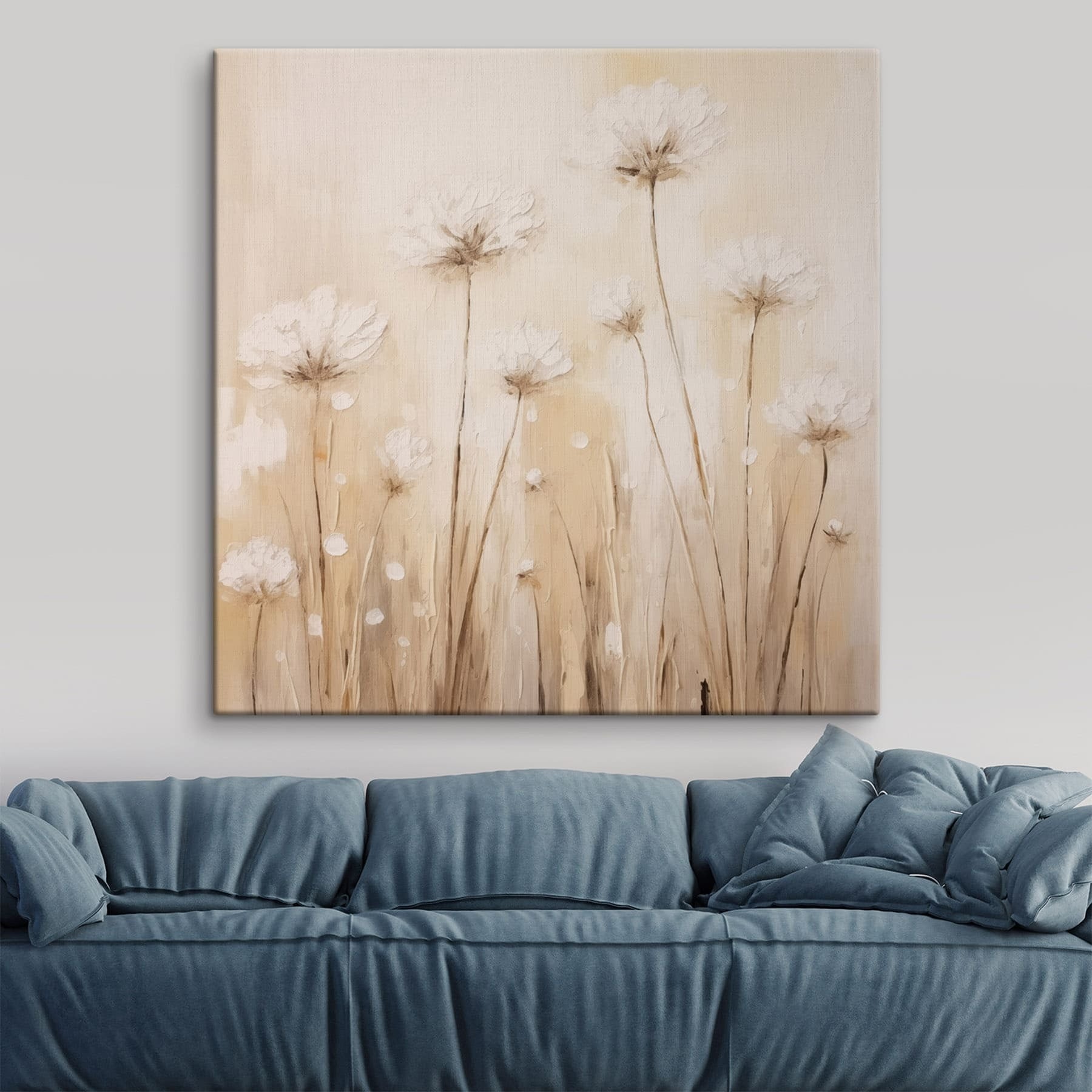 Painting of flowers on a wall