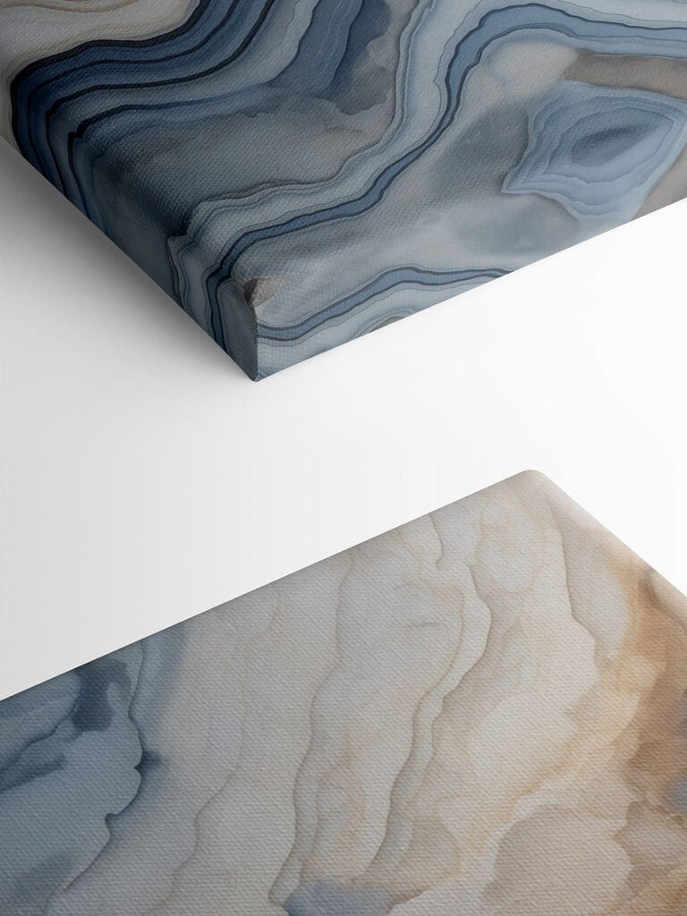 Fluid waves of cool colors