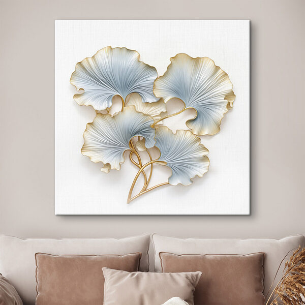 Delicate leaves in soothing colors