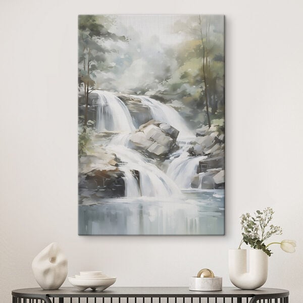 Tablouri Tablouri Cascadă într-o pădure (SKU: s48415)