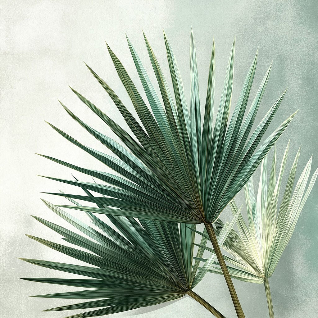 Nature's intricate green foliage design