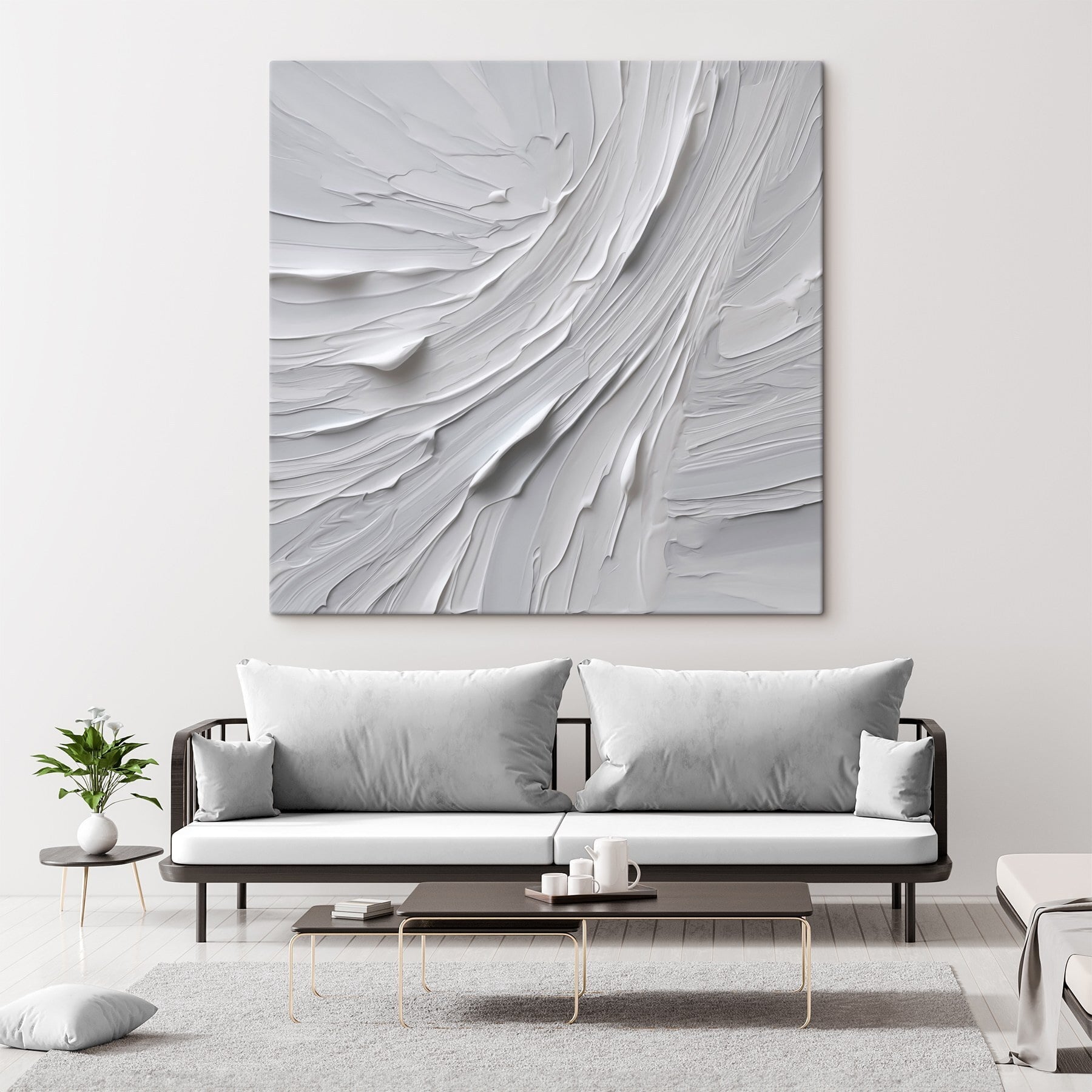 Soft waves of textured paint strokes
