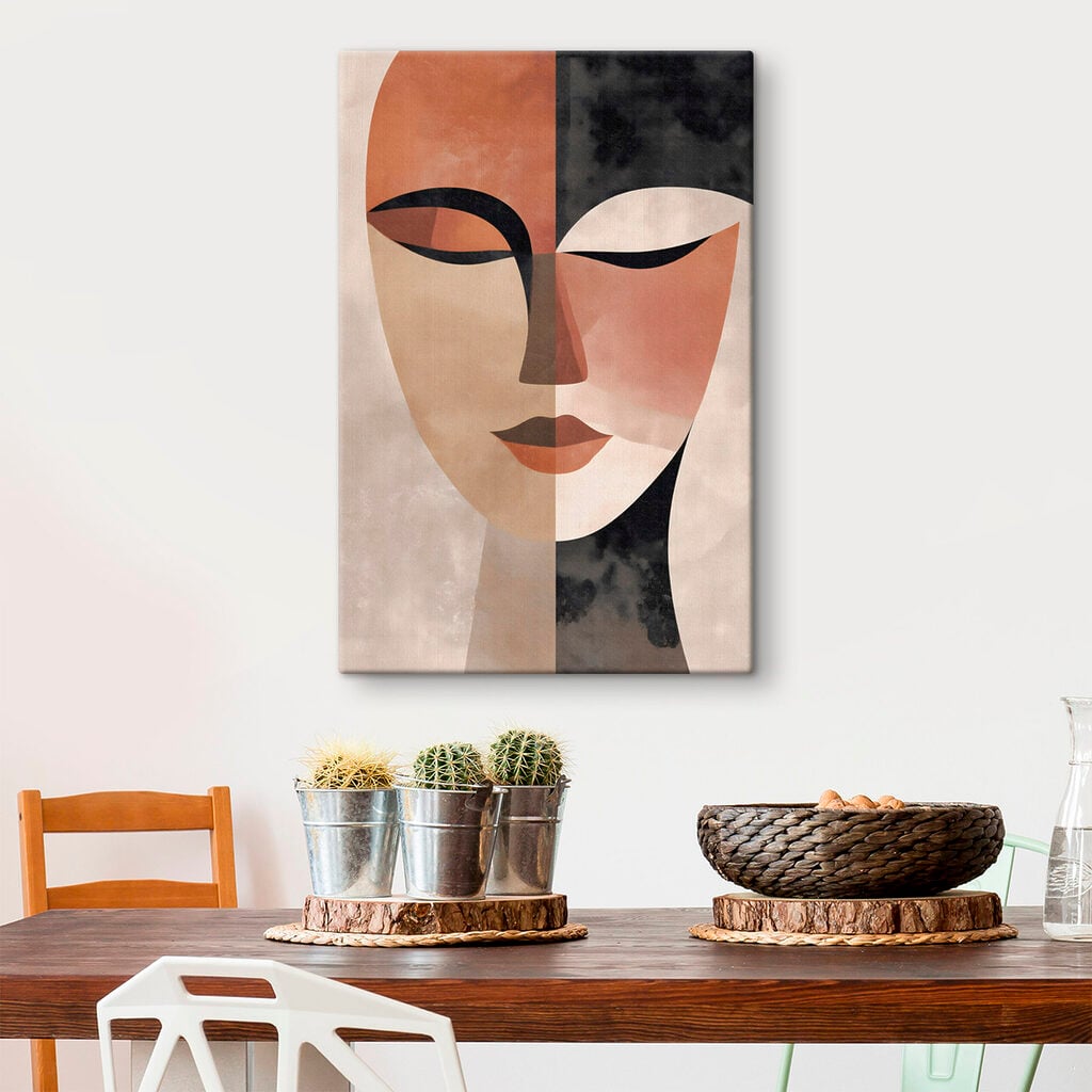 Face with different colors