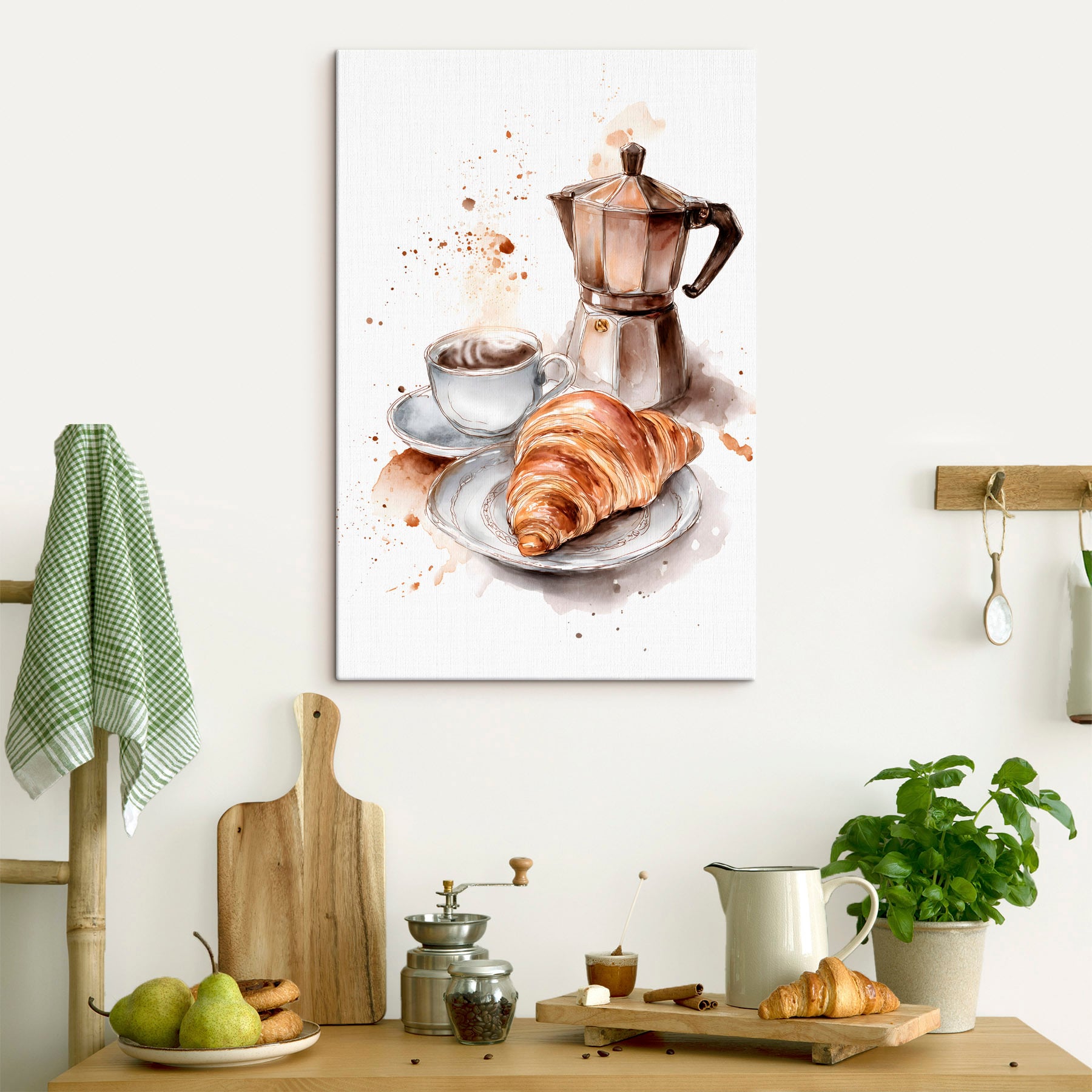 Croissant and a cup of coffee